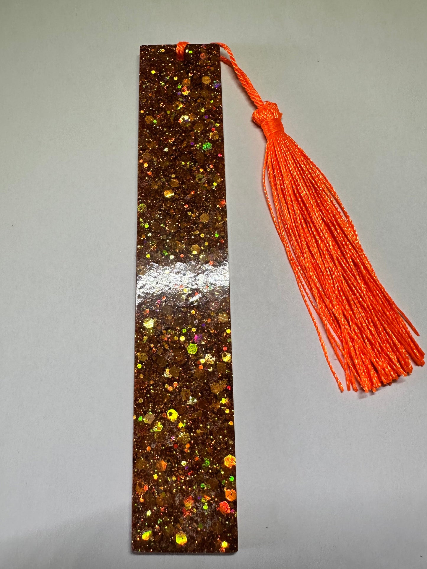 Brown gold bookmark