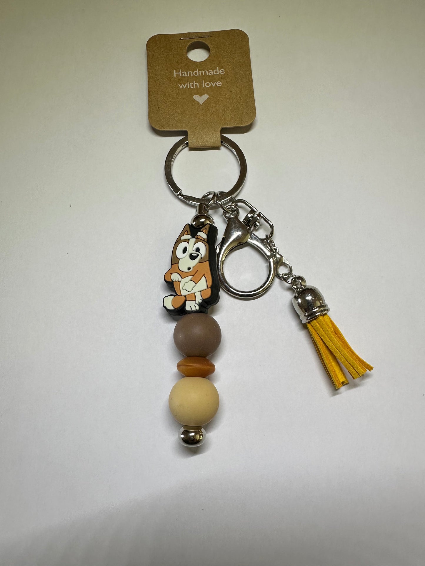 Bluey inspired "brown dog" keyring