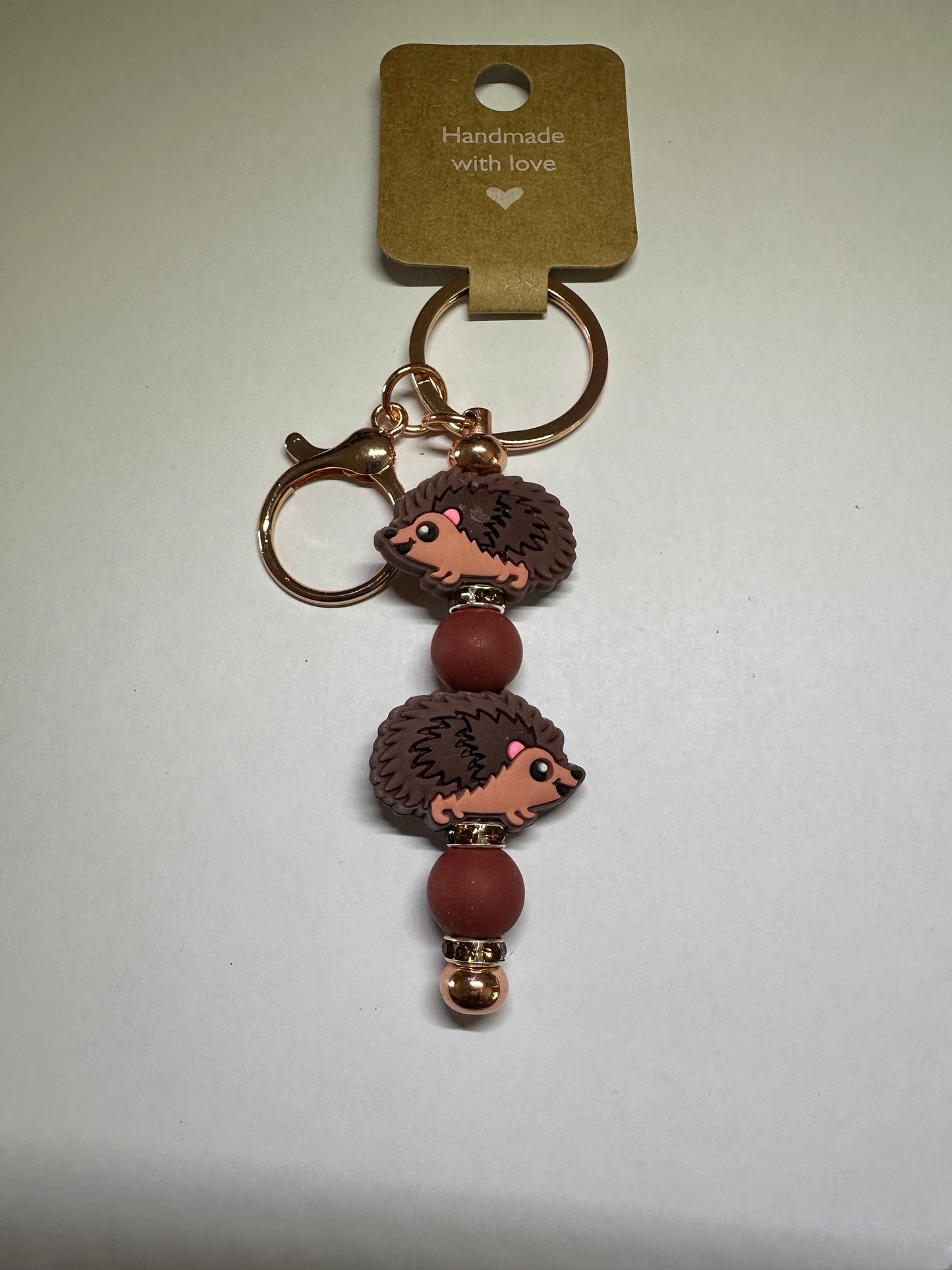 Double headgehog keyring