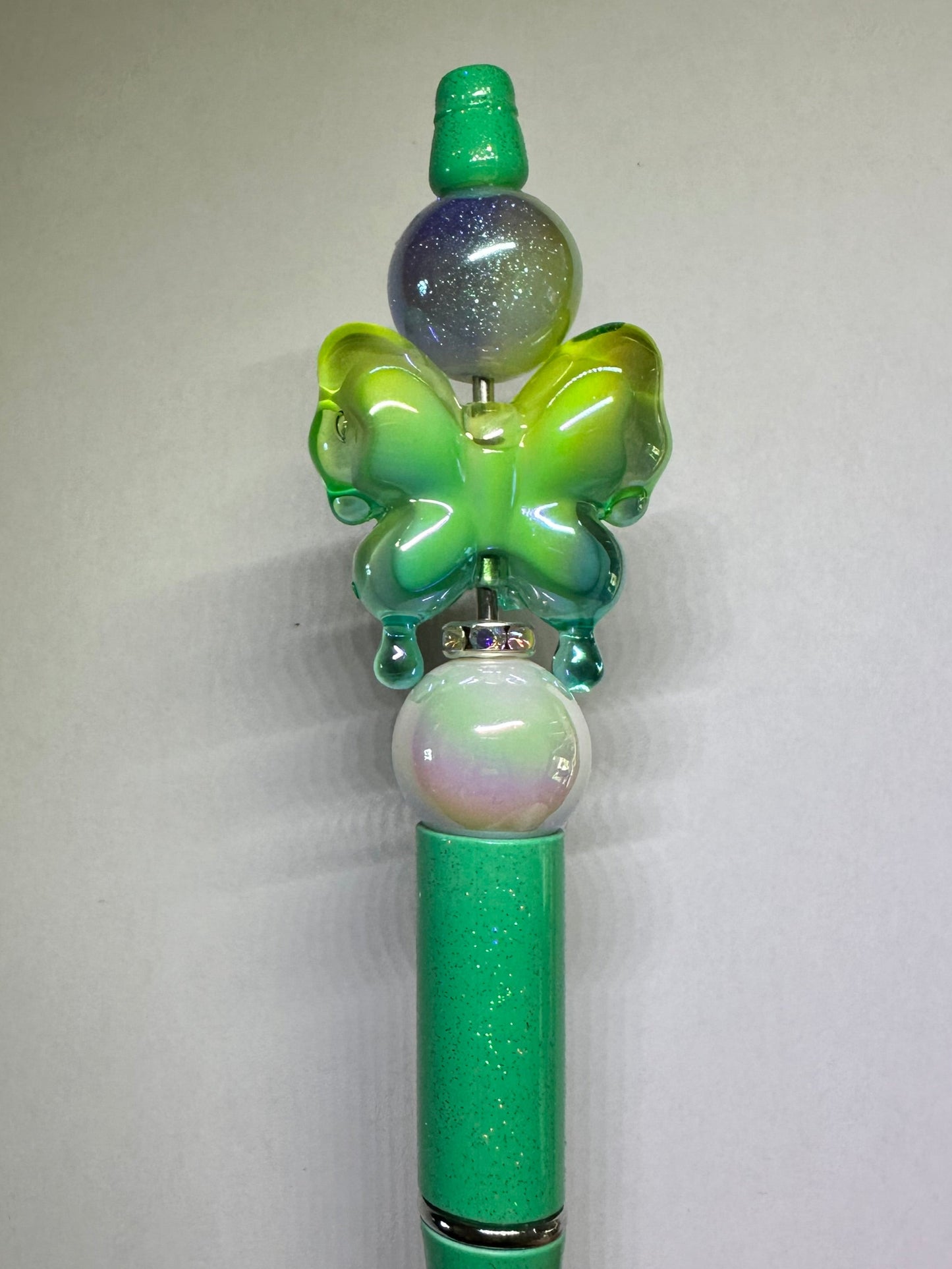 Green butterfly pen