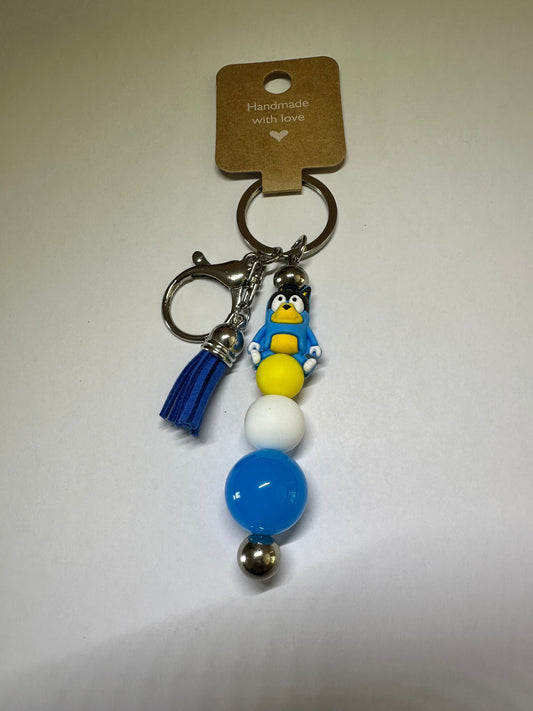 Bluey inspired "blue dad dog" keyring