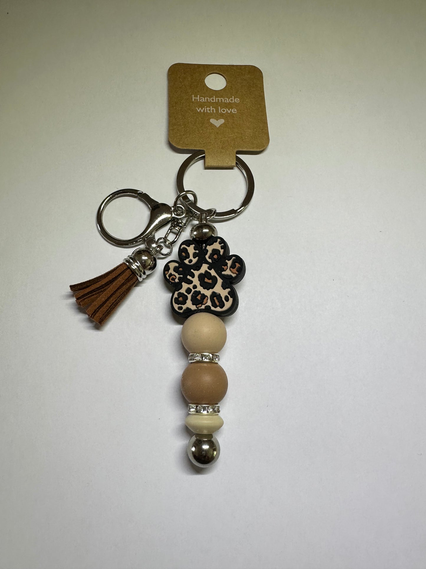 Paw print keyring