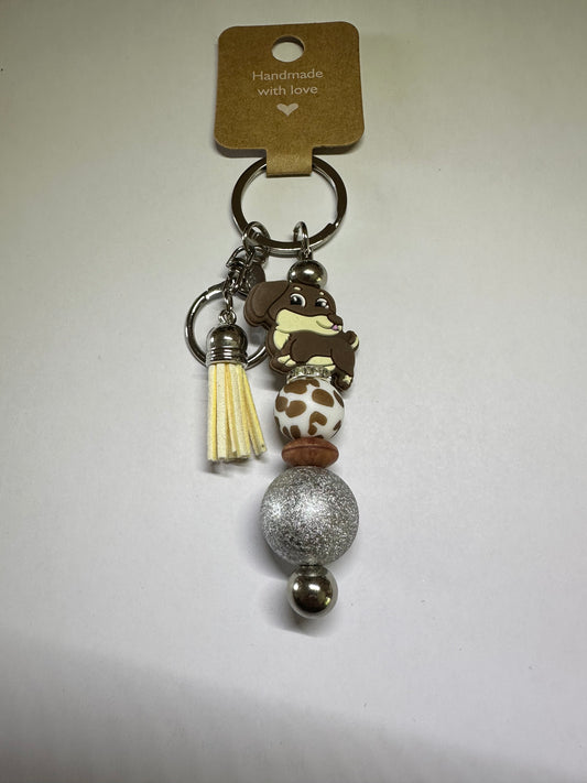 Small brown dog keying