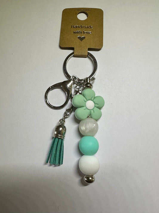 Mint flower keyring