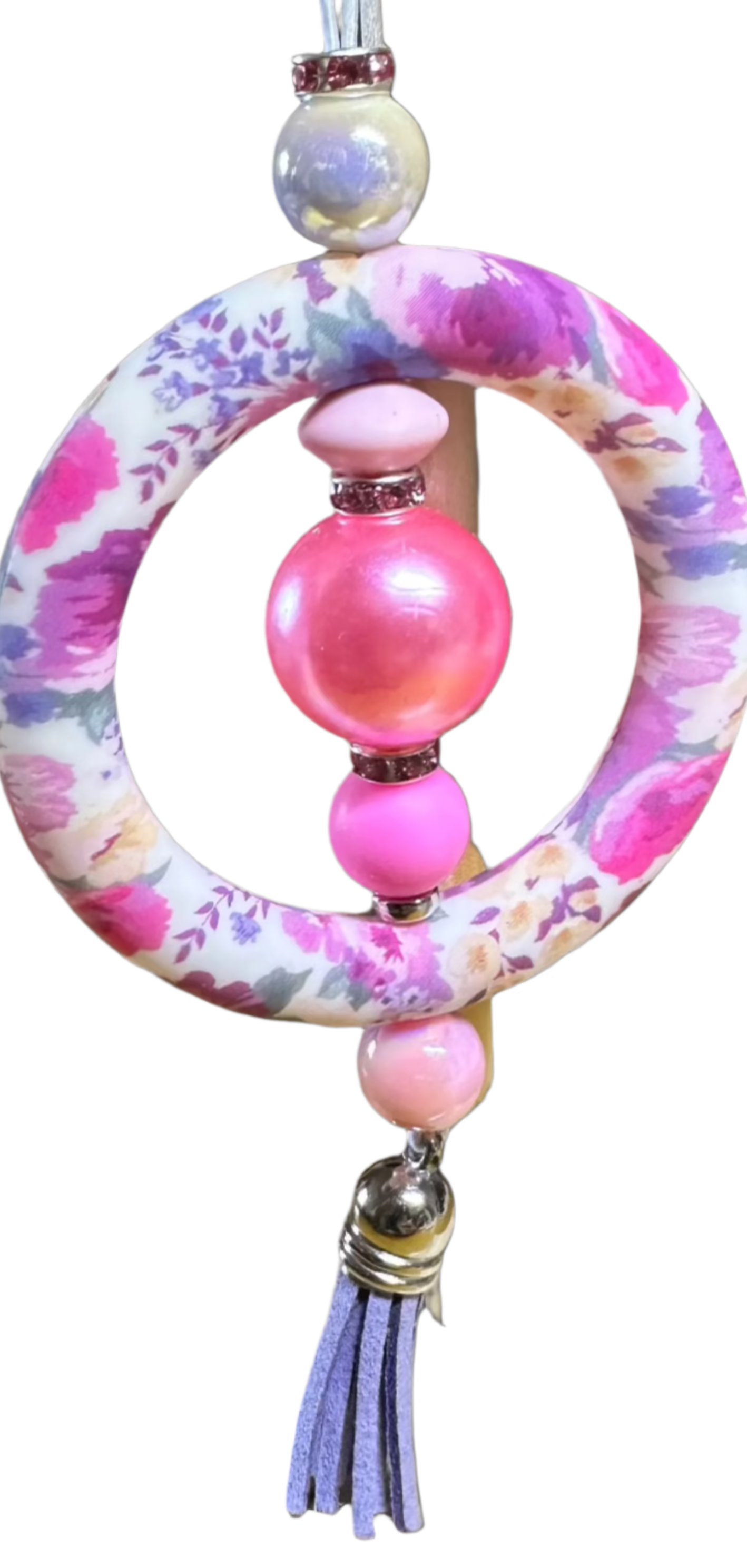 Car charm - Floral pink/lilac