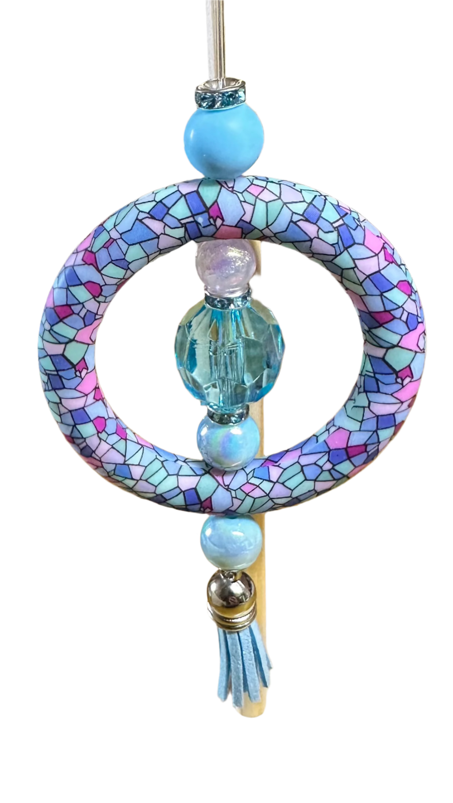 Car charm - Mosaic blue