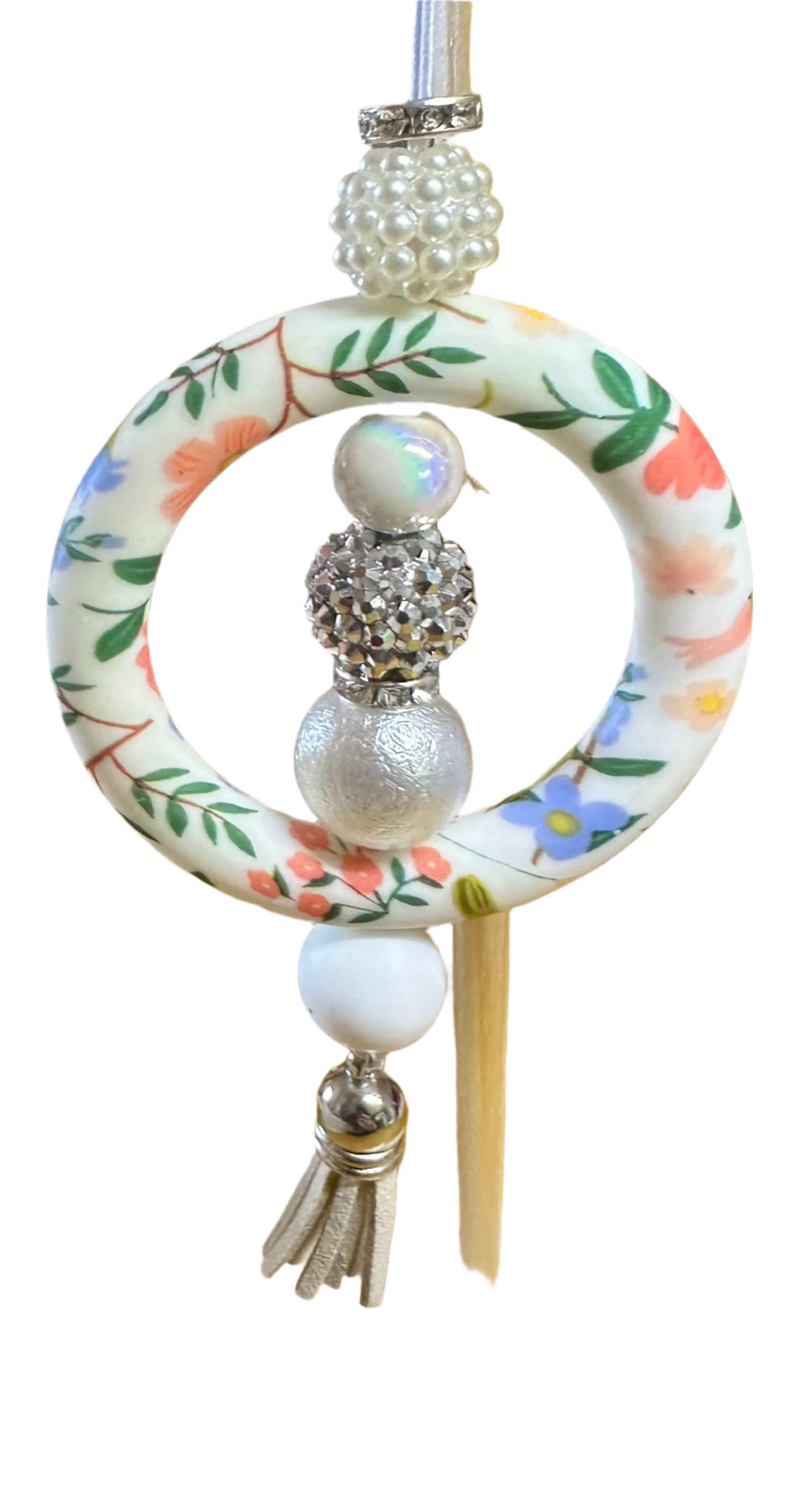 Car charm - Silver sparkle