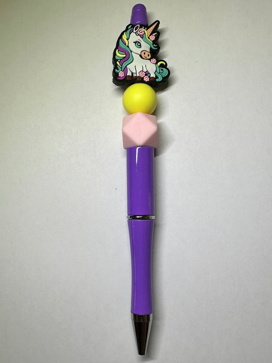 Purple geo unicorn pen